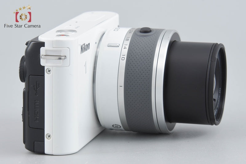 "Shutter count 1,890" Nikon 1 J1 White 10.1 MP Digital Camera 10-30 Lens