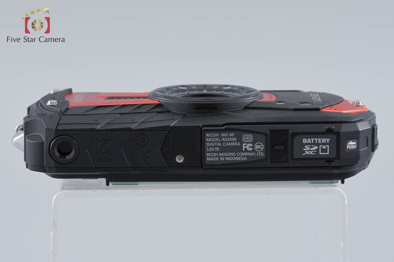 "Shutter count 12" Ricoh PENTAX WG-60 Red 16.0 MP Waterproof Action Camera