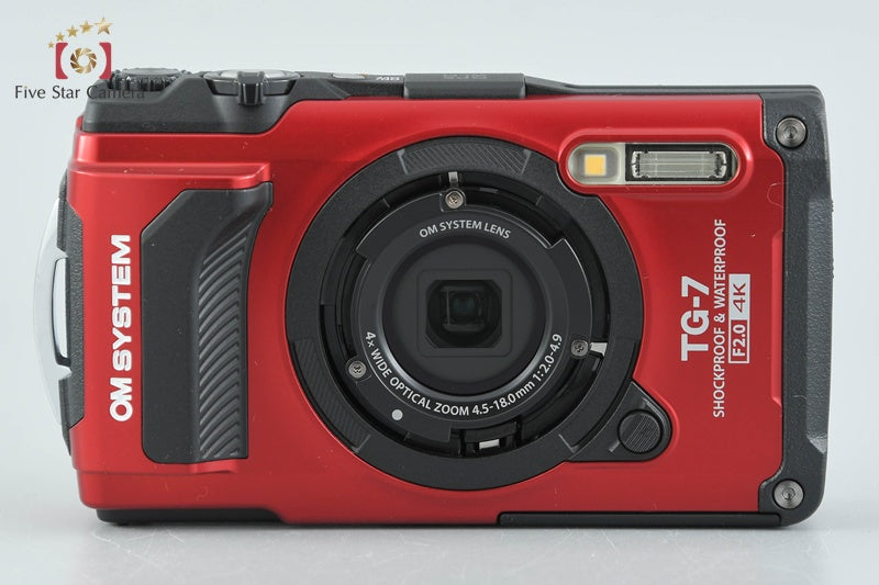 "Count 135" OM SYSTEM Olympus Tough TG-7 Red 12.0 MP Digital Camera w/ Box