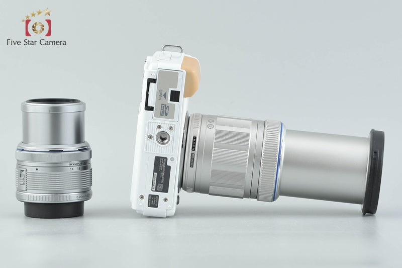 "Count 5,615" Olympus PEN Lite E-PL1s White 12.3 MP 14-42 40-150 Lenses