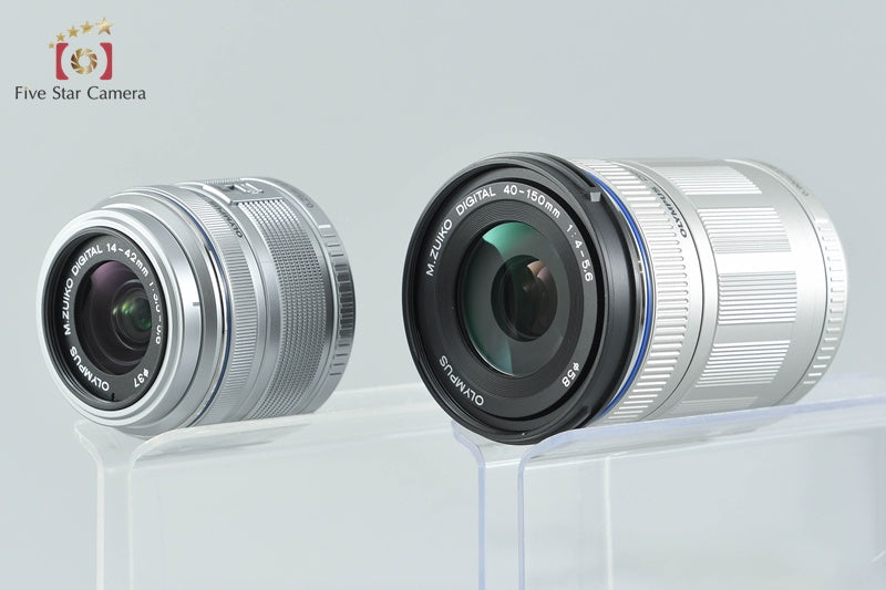 "Count 5,615" Olympus PEN Lite E-PL1s White 12.3 MP 14-42 40-150 Lenses