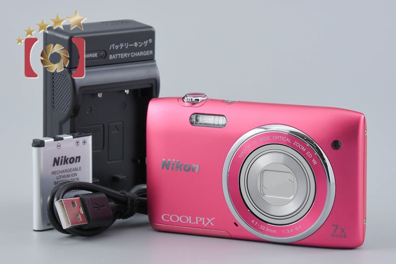 Nikon COOLPIX S3500 Strawberry Pink 20.0 MP Digital Camera