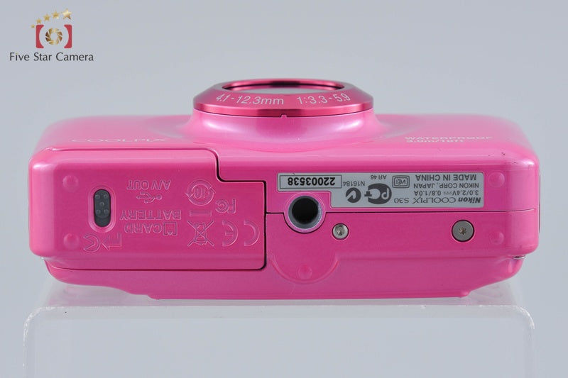 Nikon COOLPIX S30 Pink 10.1 MP Waterproof Digital Camera