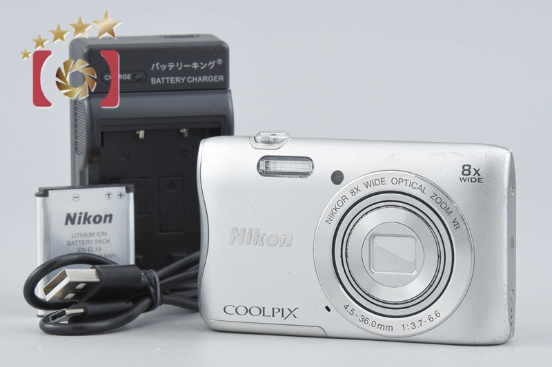 Nikon COOLPIX S3700 Silver 20.1 MP Digital Camera