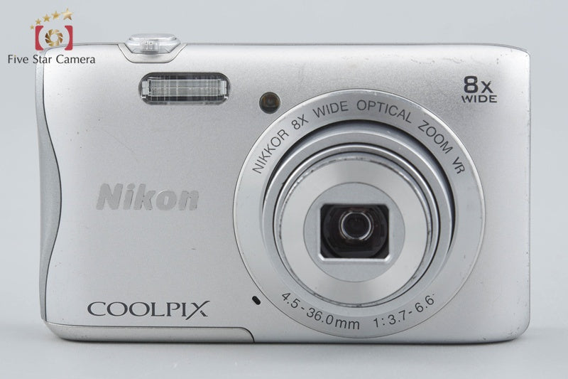 Nikon COOLPIX S3700 Silver 20.1 MP Digital Camera
