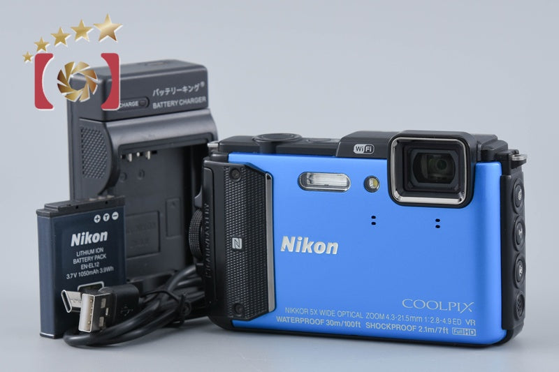 Nikon COOLPIX AW130 Blue 16.5 MP Digital Camera