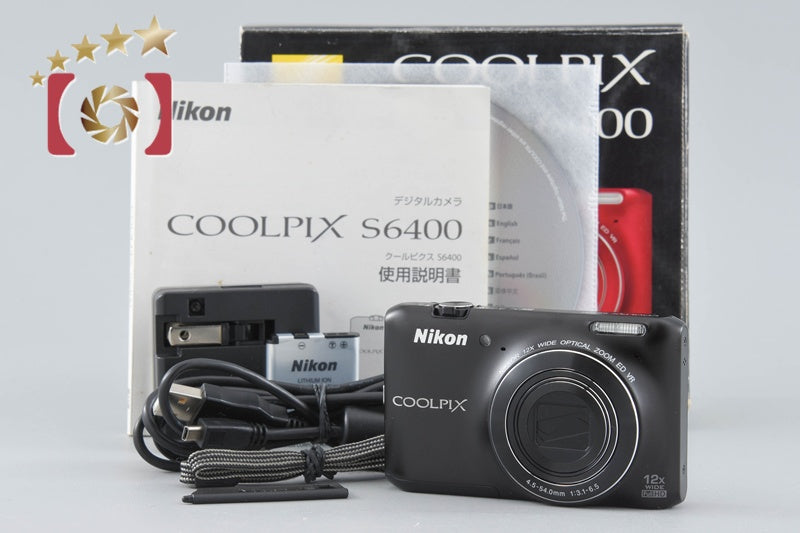 Nikon COOLPIX S6400 Smart Black 16.0 MP Digital Camera w/ Box