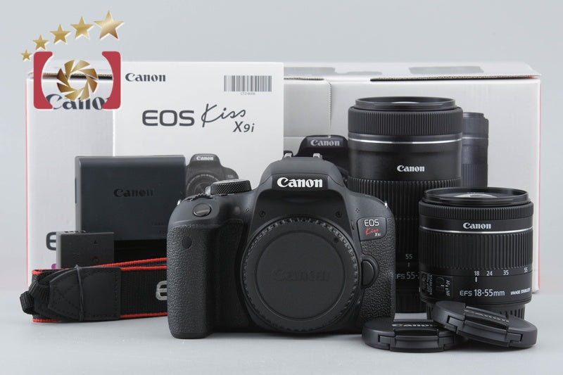 "Count 5,402" Canon EOS Kiss X9i / Rebel T7i / 800D 24.2 MP 18-55 55-250 Lens