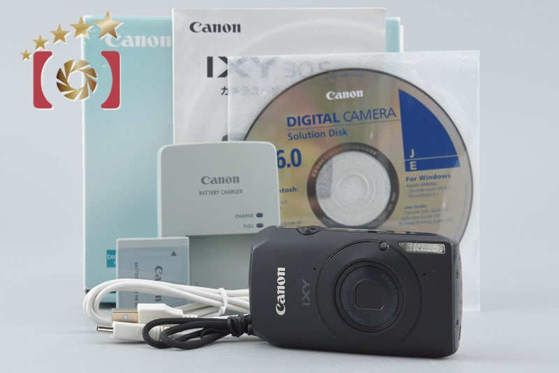 Canon IXY 30S Black 10.0 MP Digital Camera w/ Box
