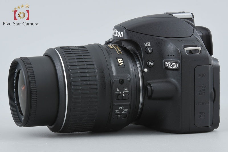 "Shutter count 1,191" Nikon D3200 Black 24.2 MP DSLR 18-55 VR Lens