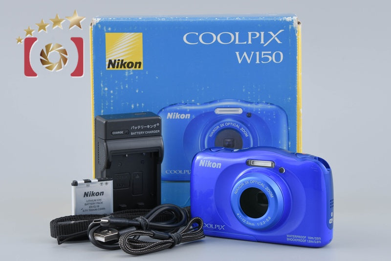 Nikon COOLPIX W150 Blue 13.2 MP Digital Camera w/ Box