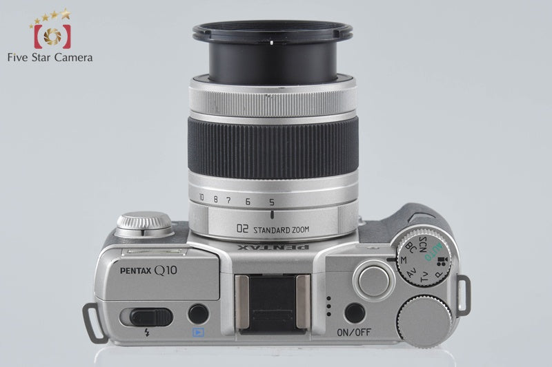 "Shutter count 1,954" PENTAX Q10 Silver 12.4 MP Digital Camera 5-15 Lens