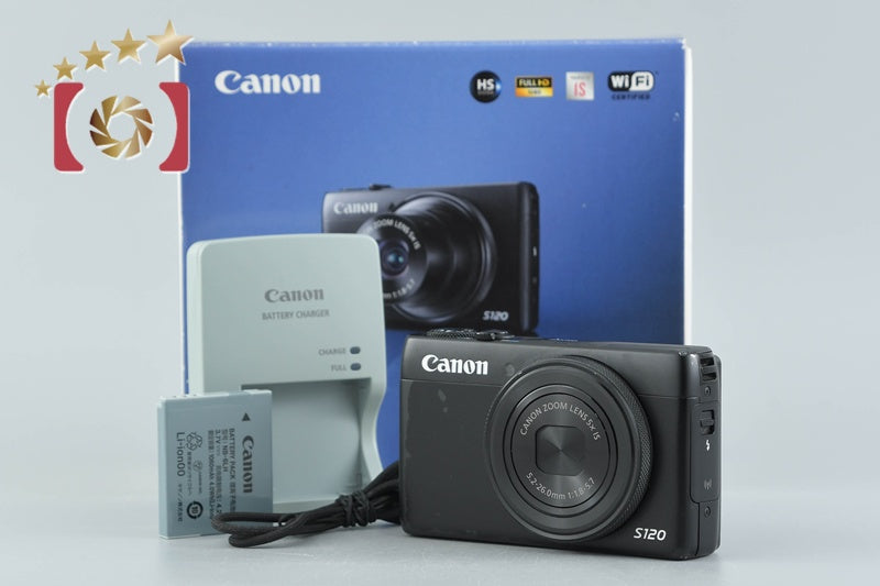 Canon PowerShot S120 Black 12.1 MP Digital Camera w/ Box