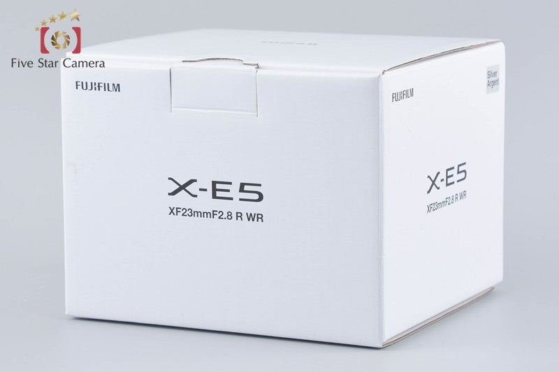 Fujifilm X-E5 Silver 40.2 MP Digital Mirrorless Camera XF 23mm R WR Lens w/ Box