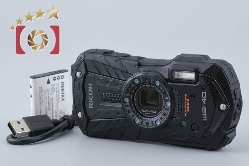"Shutter count 2,198" Ricoh Pentax WG-40 Black 16.0 MP Waterproof Action Camera