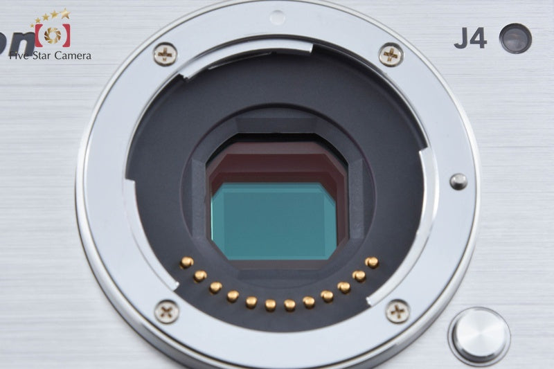 "Shutter count 314" Nikon 1 J4 Silver 18.4 MP Digital Camera 10-30 Lens
