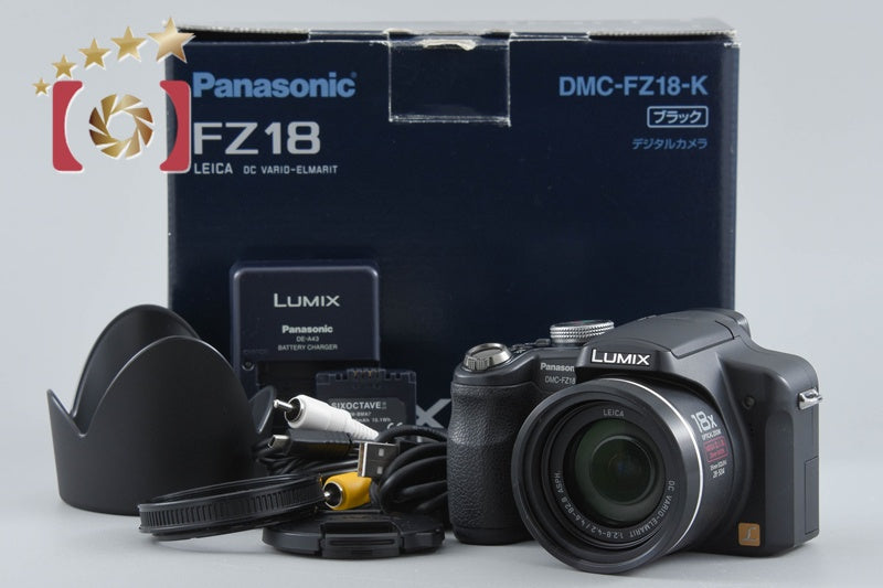 Panasonic LUMIX DMC-FZ18 Black 8.1 MP Digital Camera w/ Box