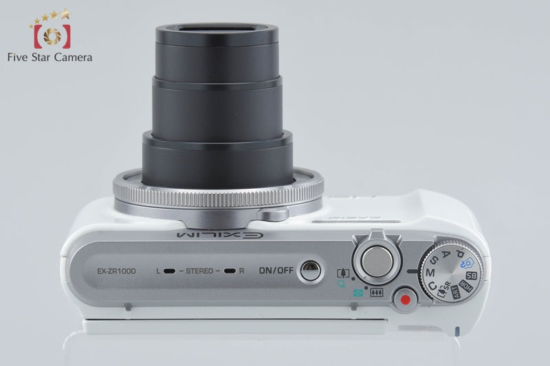 Casio HIGH SPEED EXILIM EX-ZR1000 White 16.1 MP Digital Camera