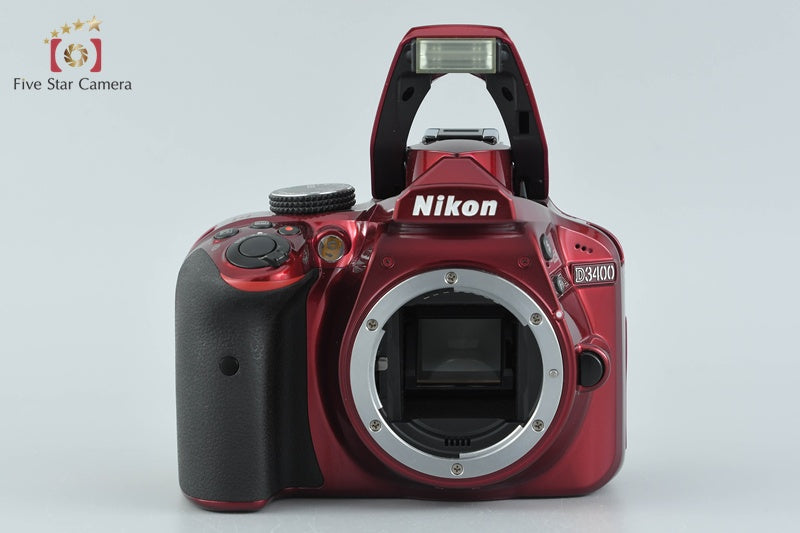 "Shutter count 5,638" Nikon D3400 Red 24.2 MP DSLR Camera Body