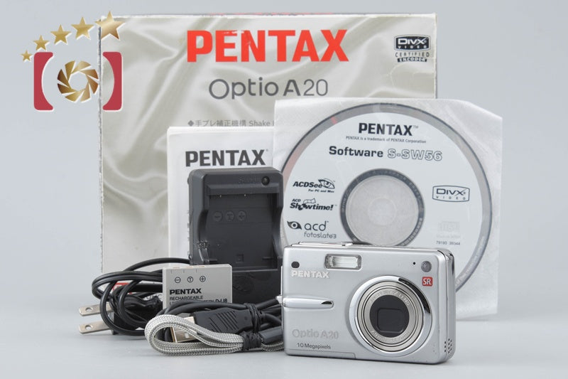 PENTAX Optio A20 Silver 10.0 MP Digital Camera w/ Box