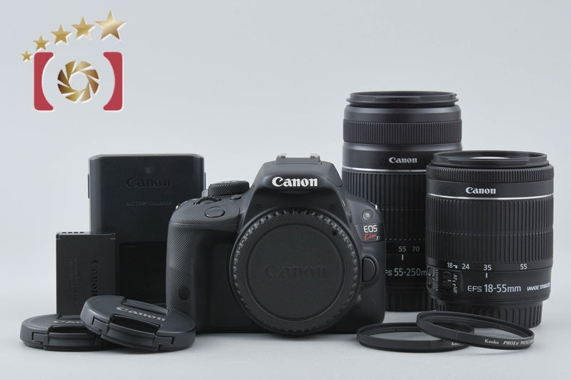 "Count 4,780" Canon EOS Kiss X7 / Rebel SL1 / 100D 18.0 MP 18-55 55-250 Lenses