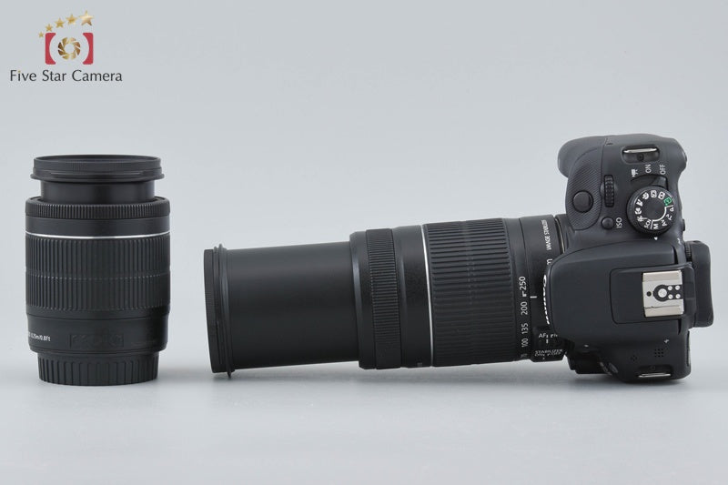 "Count 4,780" Canon EOS Kiss X7 / Rebel SL1 / 100D 18.0 MP 18-55 55-250 Lenses