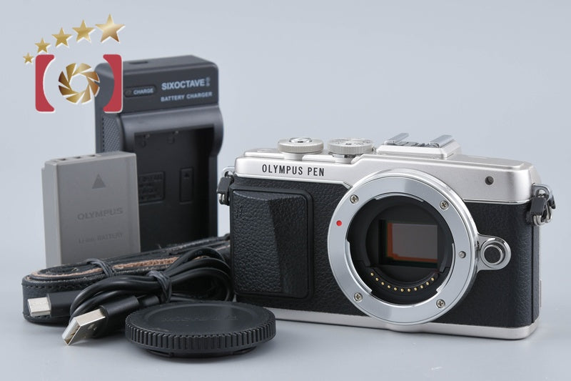 "Count 1,726" Olympus PEN Lite E-PL7 Silver 16.1 MP Digital Mirrorless Camera