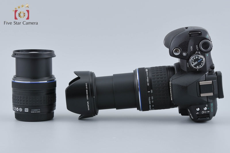 Olympus E-510 10.0 MP Digital SLR Camera 14-42 40-150 Lenses