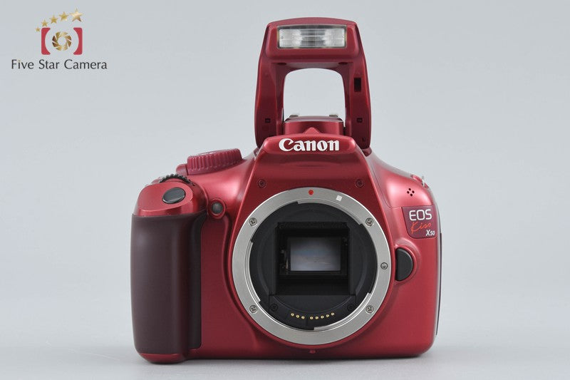 "Count 2,249" Canon EOS Kiss X50 / Rebel T3 / 1100D Red 12.2 MP 18-55 Lens