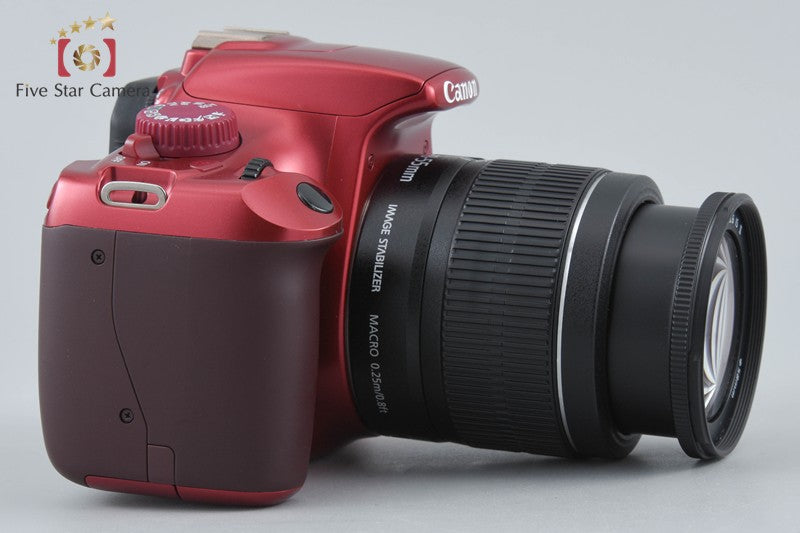 "Count 2,249" Canon EOS Kiss X50 / Rebel T3 / 1100D Red 12.2 MP 18-55 Lens
