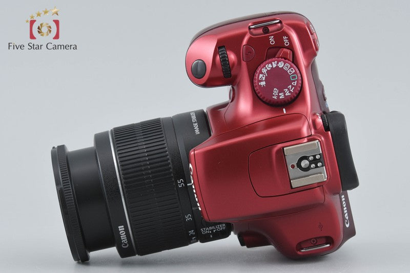 "Count 2,249" Canon EOS Kiss X50 / Rebel T3 / 1100D Red 12.2 MP 18-55 Lens