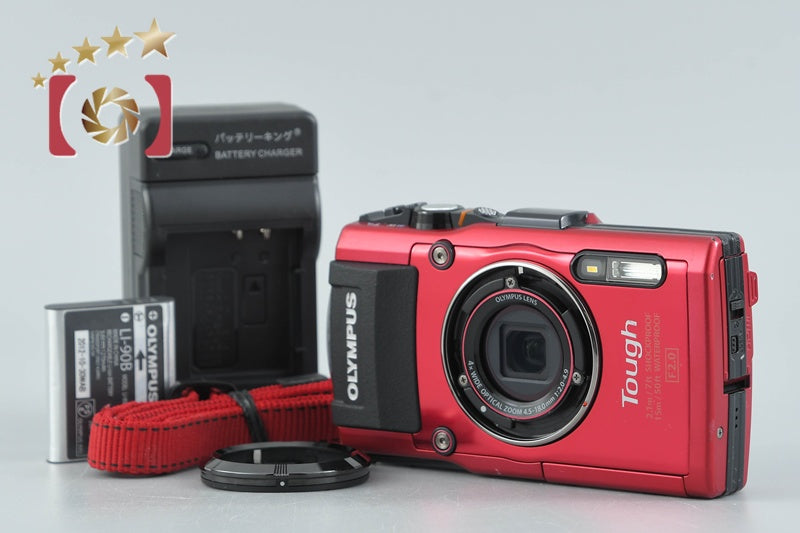 "Shutter count 1,085" Olympus STYLUS TG-4 Tough Red 16.0 MP Digital Camera