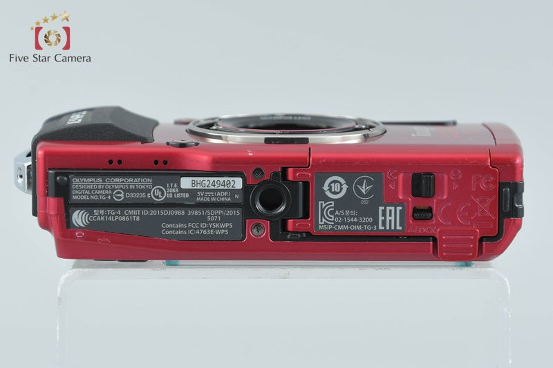 "Shutter count 1,085" Olympus STYLUS TG-4 Tough Red 16.0 MP Digital Camera