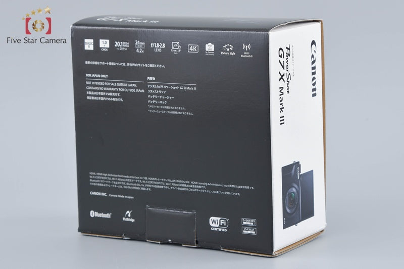 Canon PowerShot G7 X Mark III Black 20.1 MP Digital Camera w/ Box