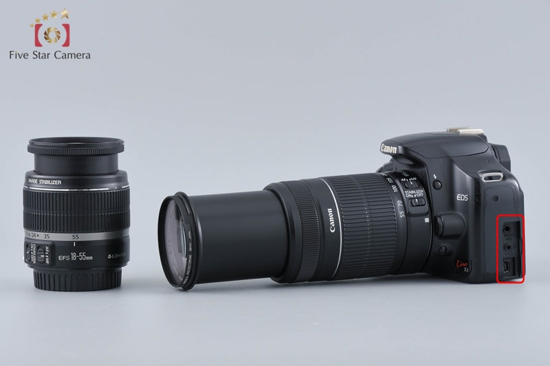 Canon EOS Kiss X2 / Rebel XSi / 450D 12.2 MP 18-55 55-250 Lenses
