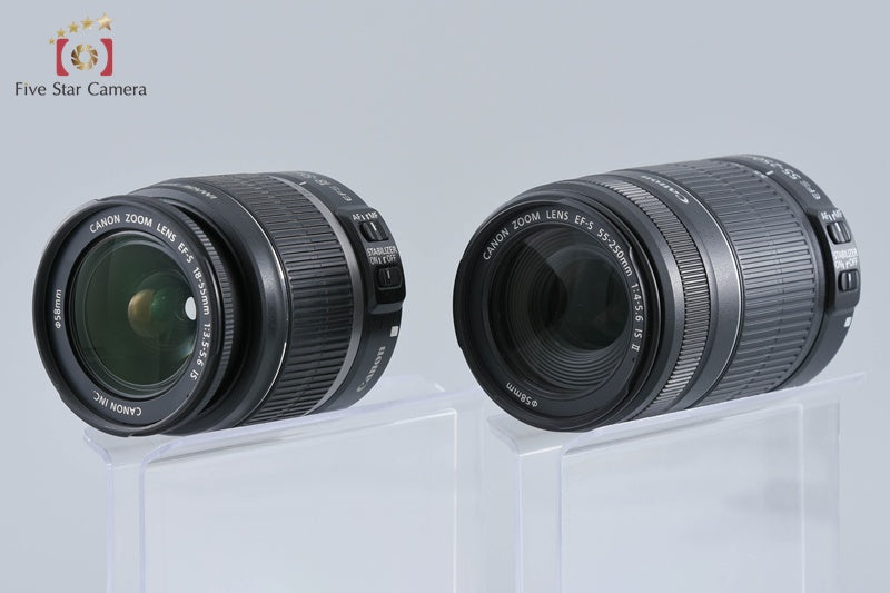 Canon EOS Kiss X2 / Rebel XSi / 450D 12.2 MP 18-55 55-250 Lenses