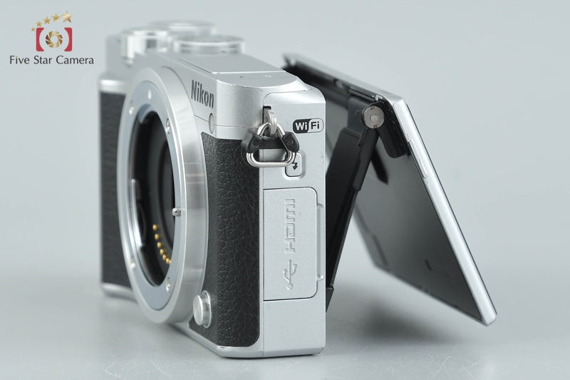 "Shutter count 408" Nikon 1 J5 Silver 20.8 MP Digital Camera Body