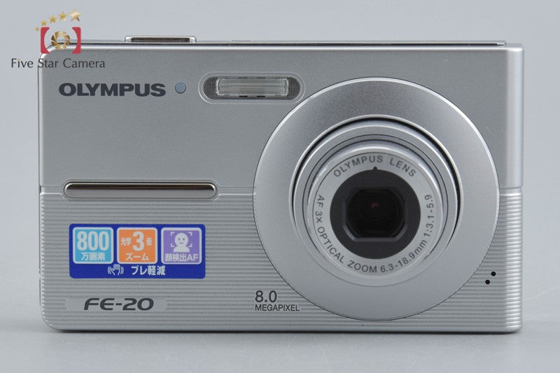 Olympus Camedia FE-20 Silver 8.0 MP Digital Camera w/ Box