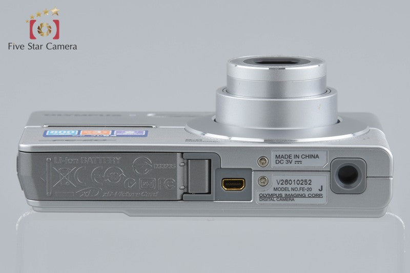 Olympus Camedia FE-20 Silver 8.0 MP Digital Camera w/ Box