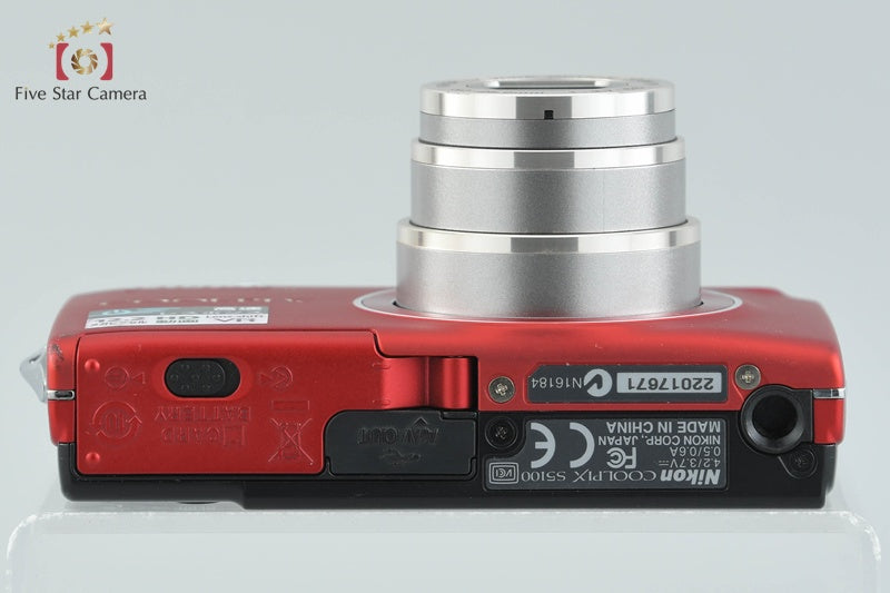 Nikon COOLPIX S5100 Clear Red 12.2 MP Digital Camera