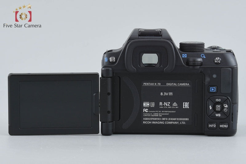 "Shutter count 2,711" PENTAX K-70 Black 24.0 MP DSLR Camera Body