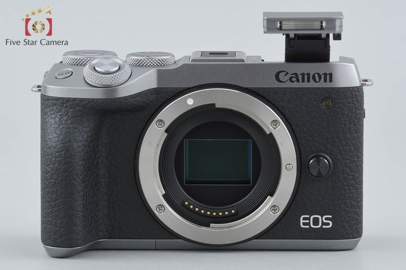 "Shutter count 1,000" Canon EOS M6 Mark II Silver 32.5 MP 15-45 55-200 Lenses