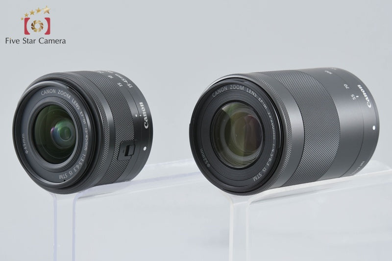 "Shutter count 1,000" Canon EOS M6 Mark II Silver 32.5 MP 15-45 55-200 Lenses