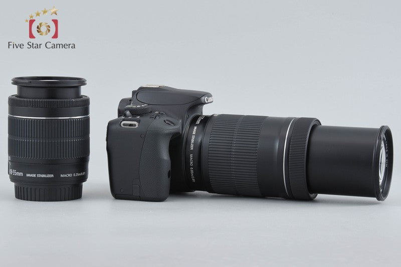 Canon EOS Kiss X7 / Rebel SL1 / 100D Black 18.0 MP EF-S 18-55 55-250 Lenses
