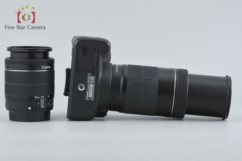 Canon EOS Kiss X7 / Rebel SL1 / 100D Black 18.0 MP EF-S 18-55 55-250 Lenses