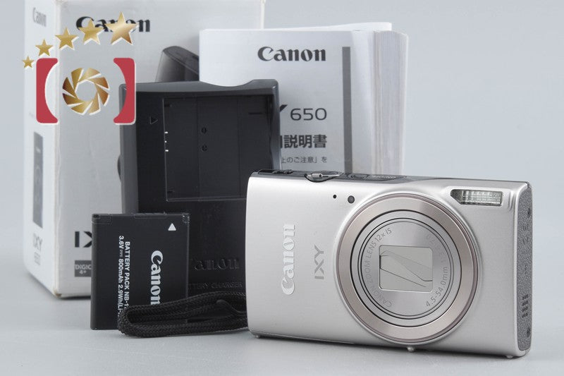 Canon IXY 650 Silver 20.0 MP Digital Camera w/ Box