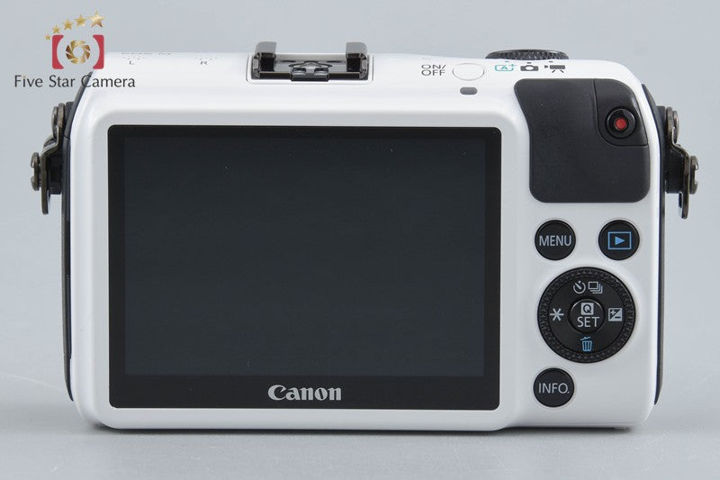 Canon EOS M White 18.0 MP Digital Mirrorless Camera EF-M 18-55 IS STM Lens