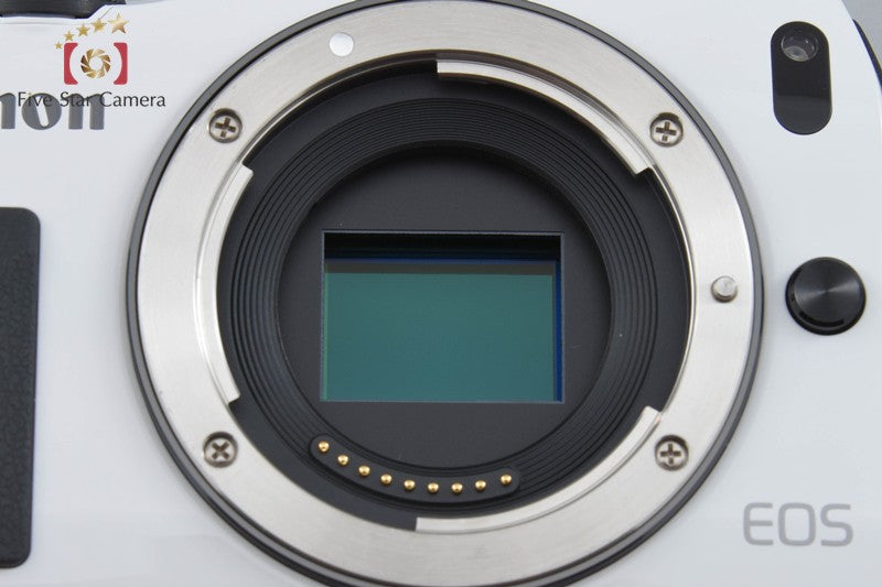 Canon EOS M White 18.0 MP Digital Mirrorless Camera EF-M 18-55 IS STM Lens