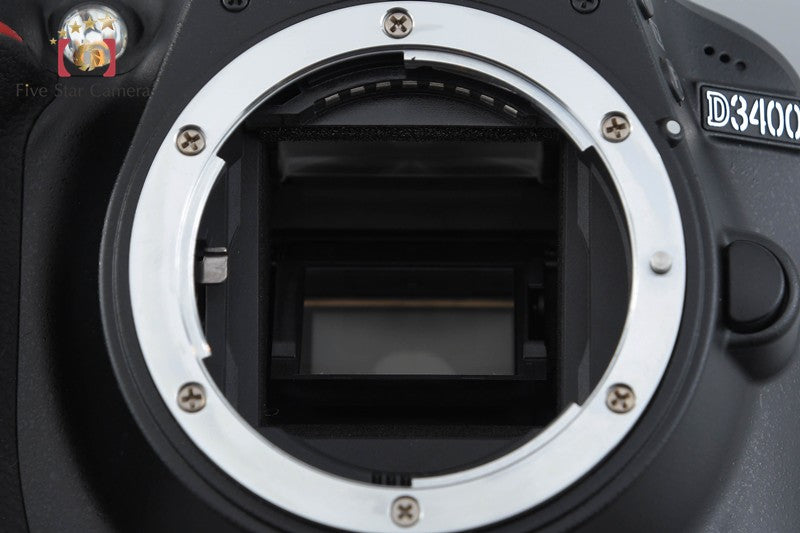 "Count 5,197" Nikon D3400 Black 24.2 MP DSLR AF-P 18-55 VR Lens