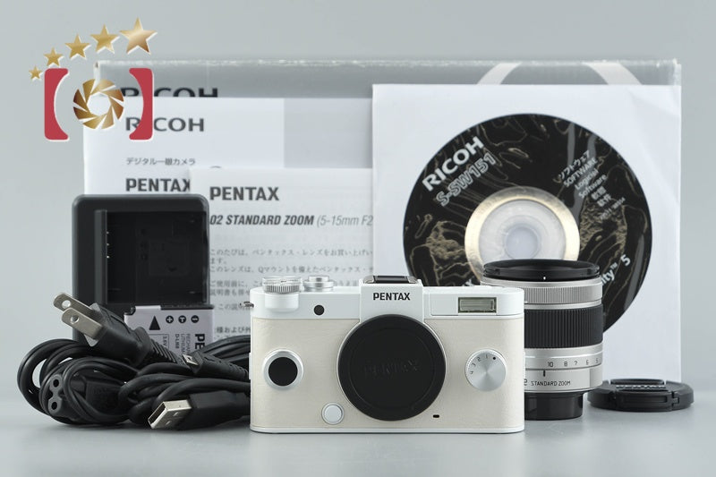 "Count 90" PENTAX Q-S1 White 12.4 MP Digital Mirrorless Camera 5-15 Lens w/ Box